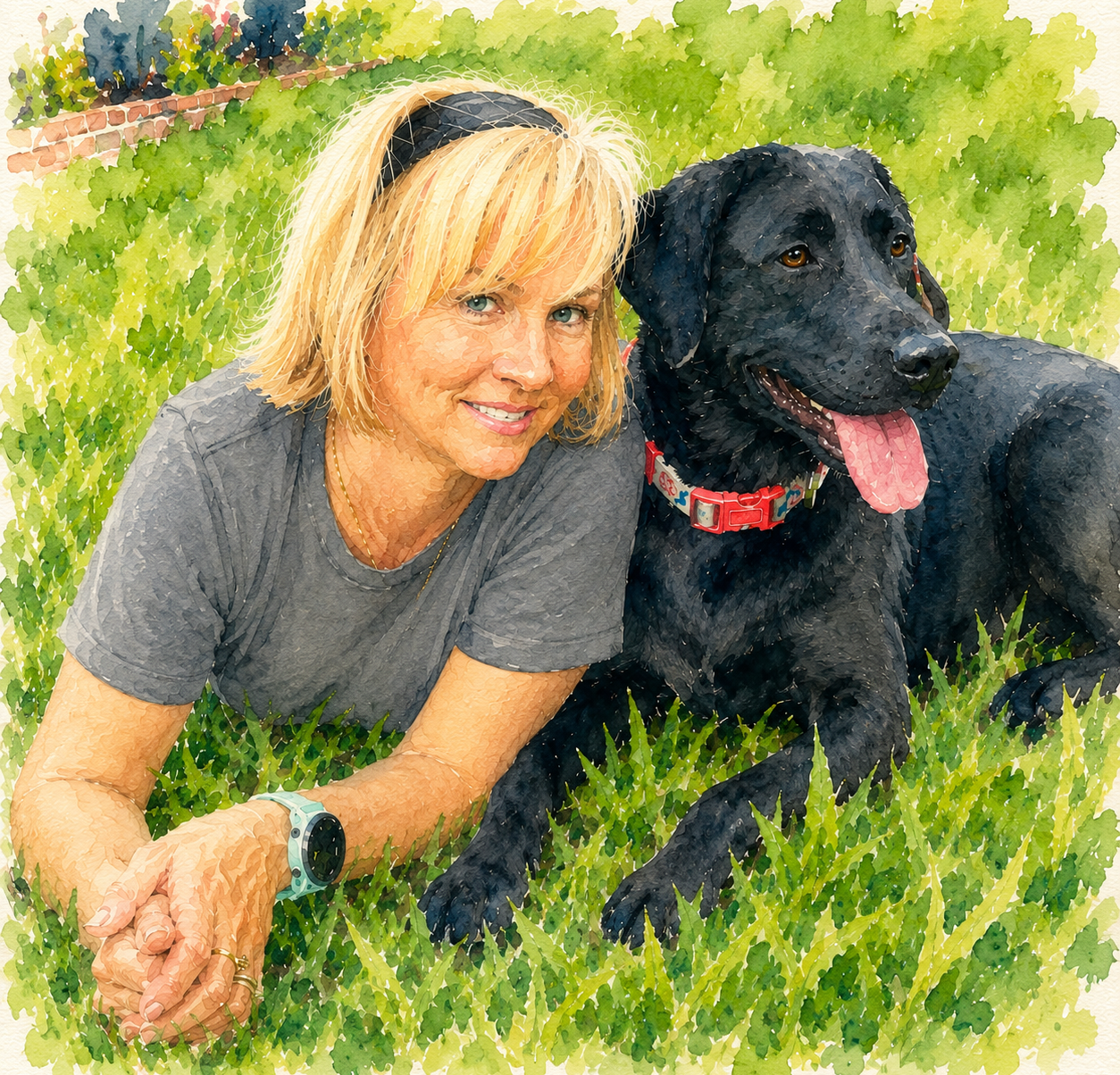 Girl with Dog